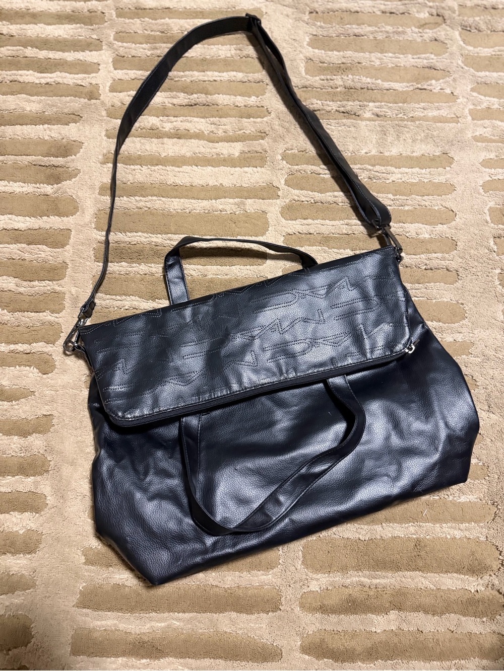 MAC Cosmetics Black Satchel Messenger Bag